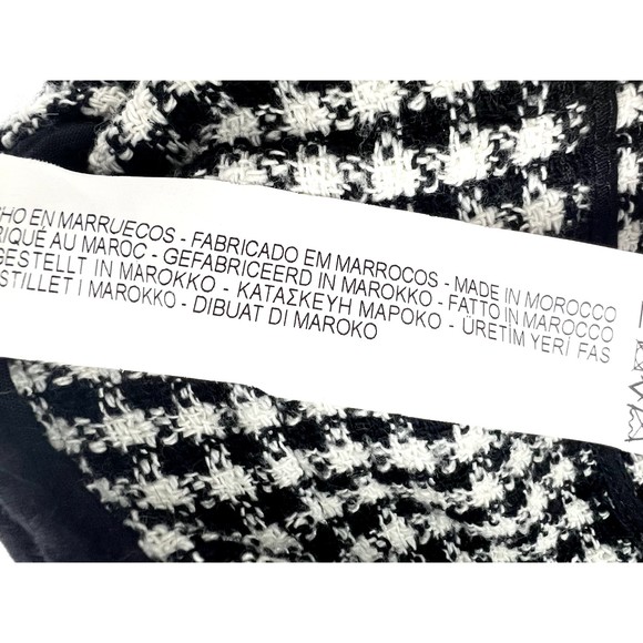 trf outerwear Houndstooth Mid-Length Womens Size XS Zipper Pocket Cozy Coat - Picture 8 of 8